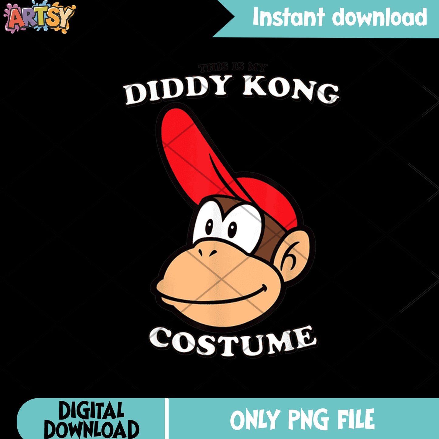 Diddy kong Costume red hat png, super mario character png, nintendo art png