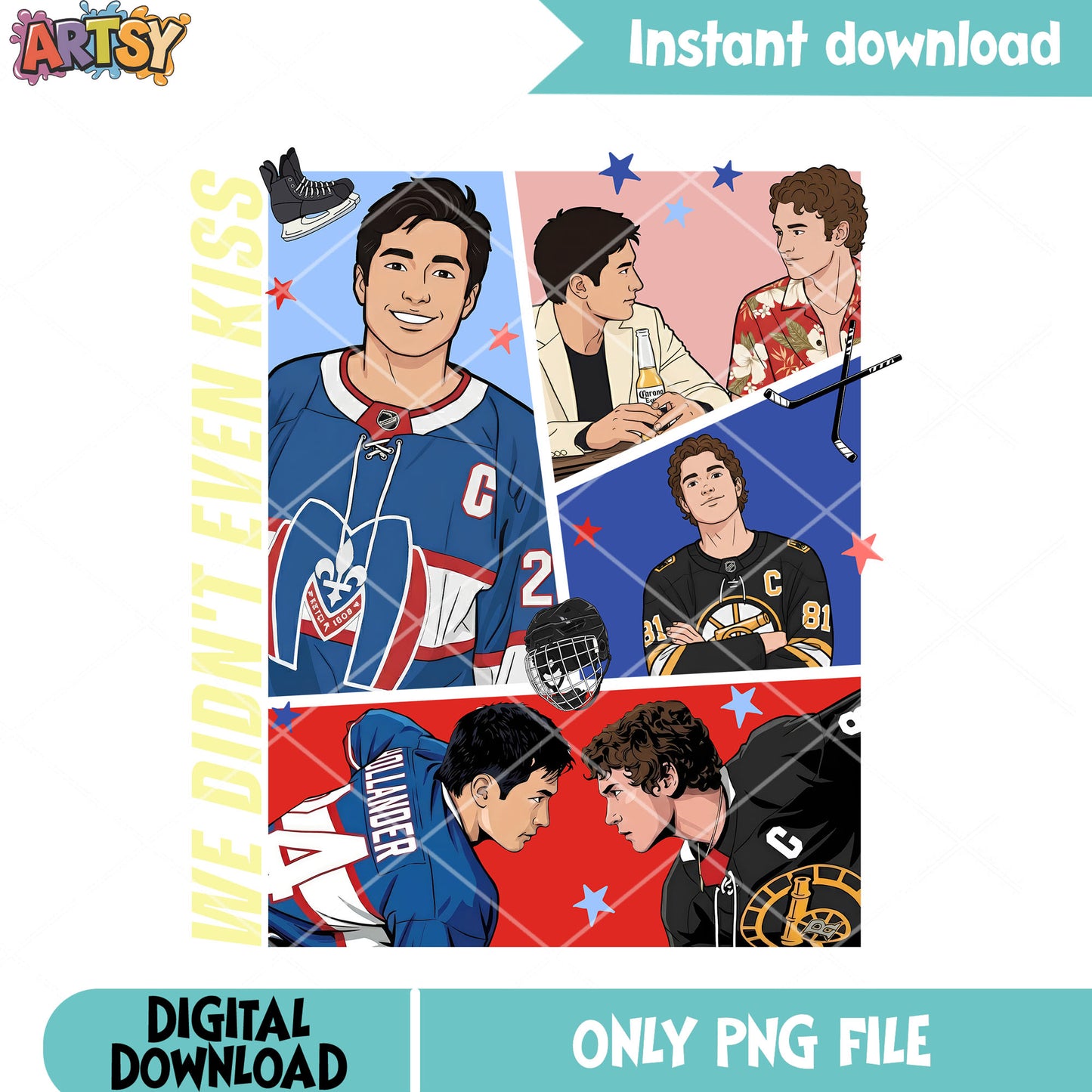 Didnt kiss poster vibes png, hockey mask png, heated rivalry png