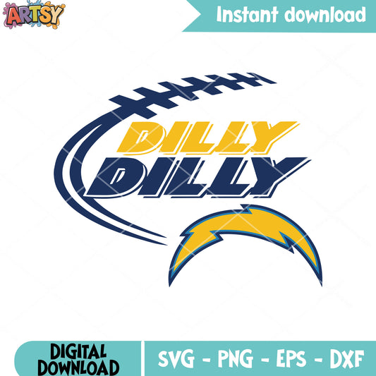Dilly dilly los angeles svg, American football svg, ​la chargers svg