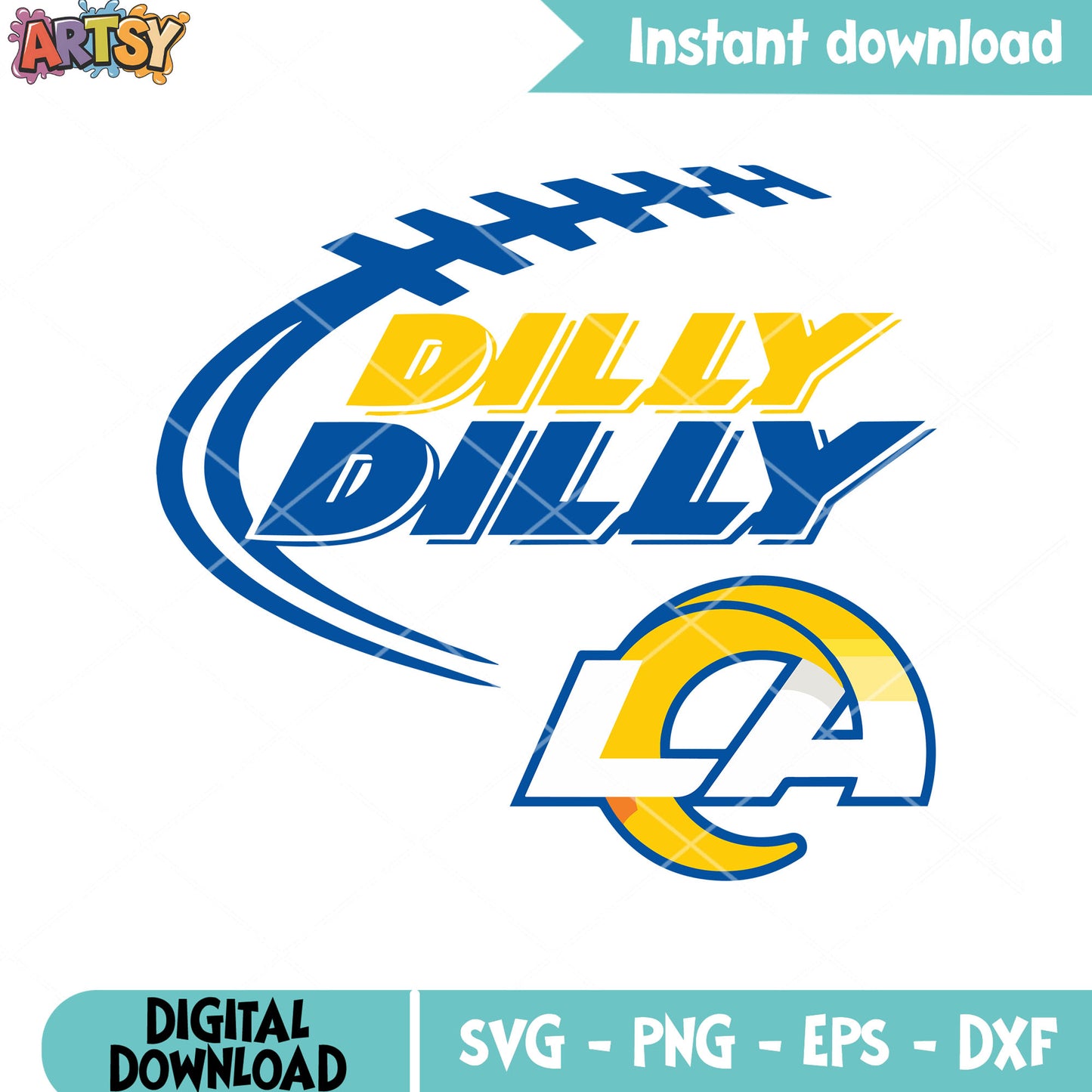 Dilly dilly rams svg, La rams svg, national football conference svg