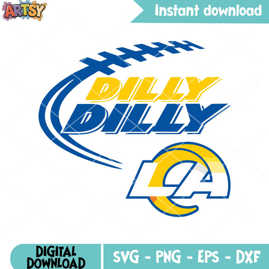 Dilly dilly rams svg, La rams svg, national football conference svg