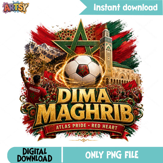 Dima Maghrib Morocco Soccer PNG, Atlas Lions Football PNG, Morocco Flag PNG