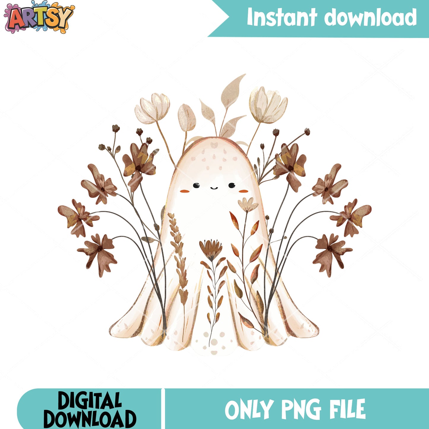 Dirty ghost friendly png, cutie blanket png, halloween scary png