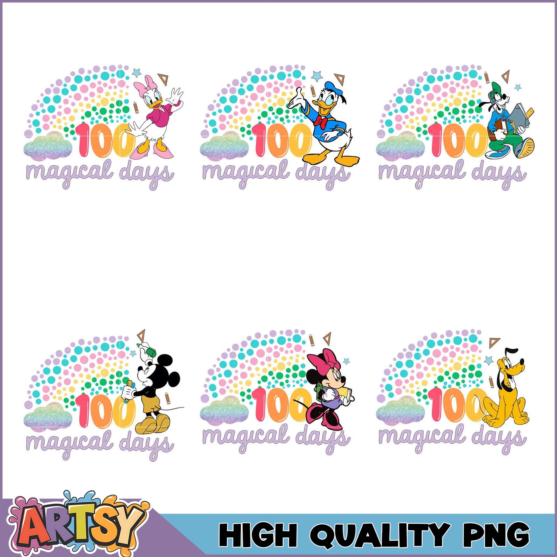 Disney 100 Days PNG Bundle - High Quality