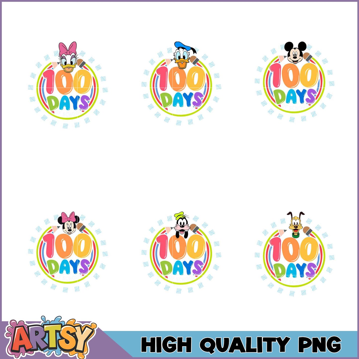 Disney 100 Days PNG Bundle High Quality