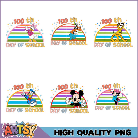 Disney 100th Day School PNG Bundle