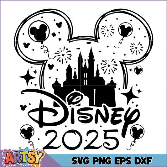 Disney 2025 SVG Mickey Mouse Castle
