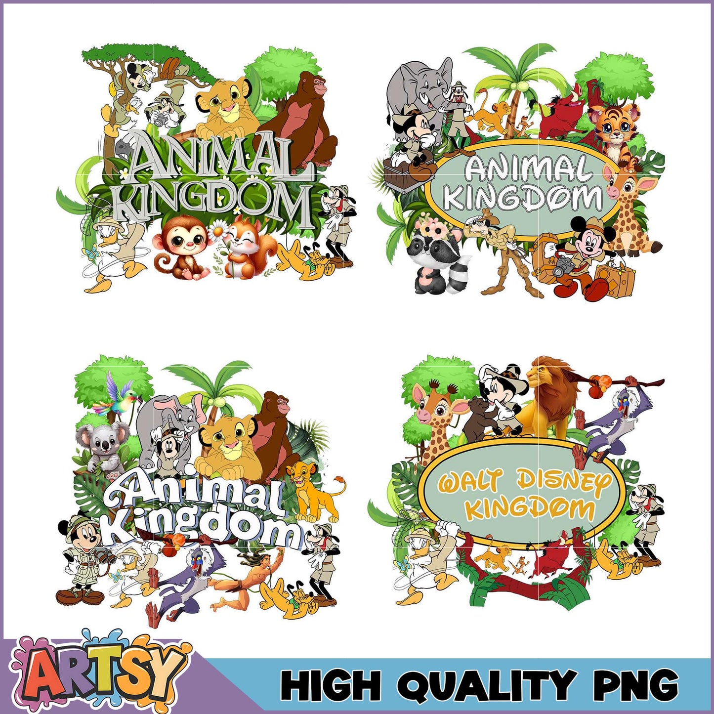Disney Animal Kingdom PNG Bundle - High Quality Images