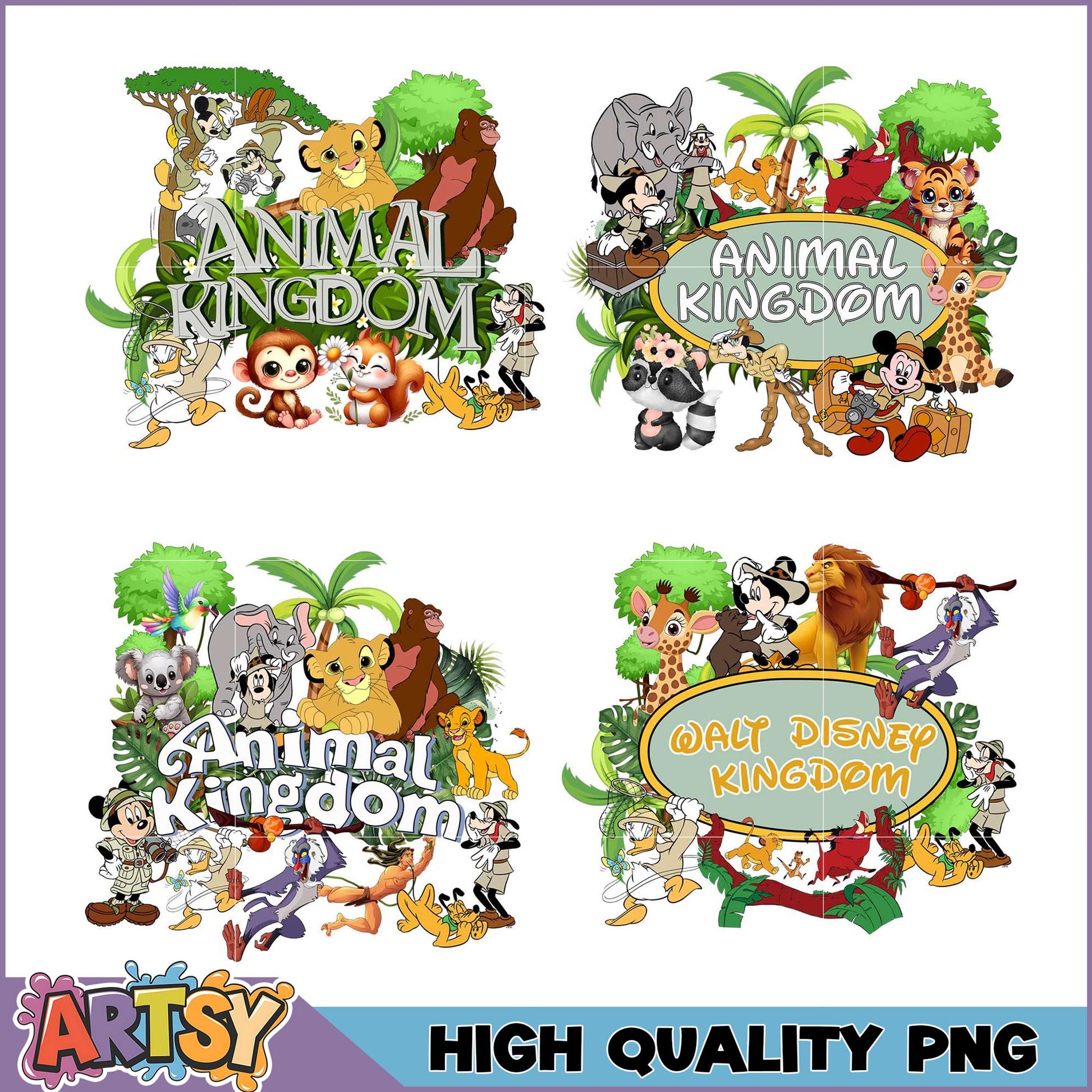 Disney Animal Kingdom PNG Bundle - High Quality Images