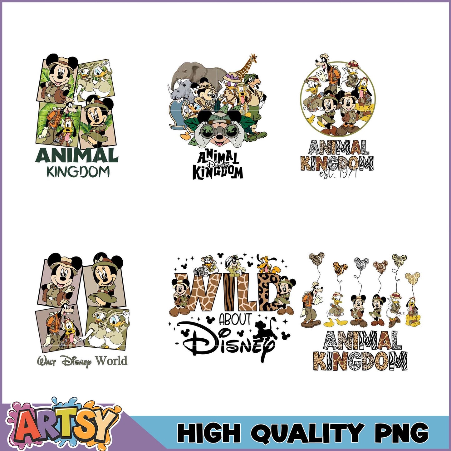 Disney Animal Kingdom PNG Bundle