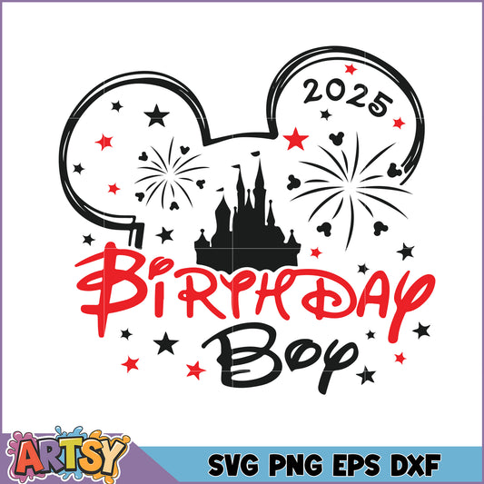 Disney Birthday Boy SVG Design for 2025 Celebrations