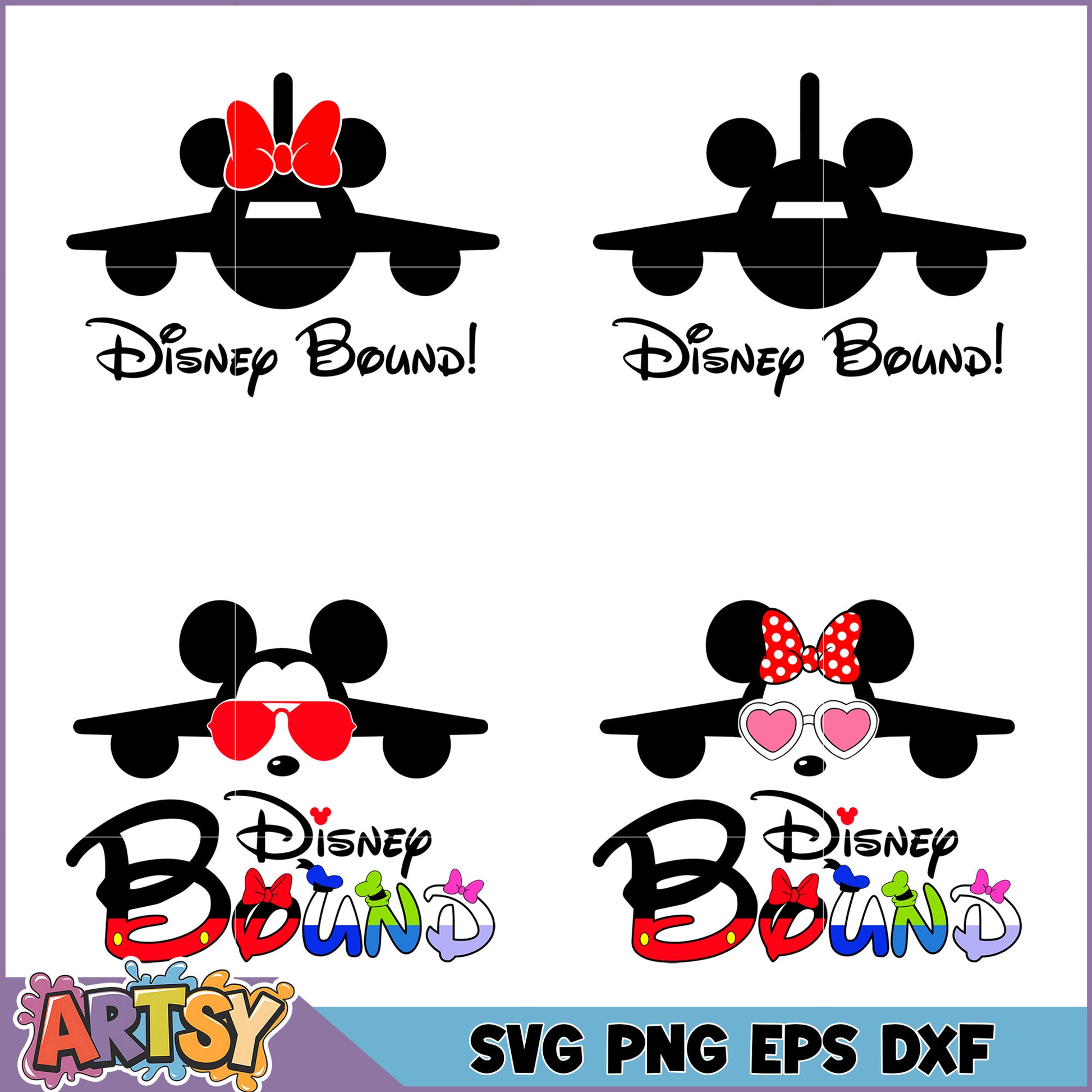 Disney Bound SVG Bundle 4 Designs