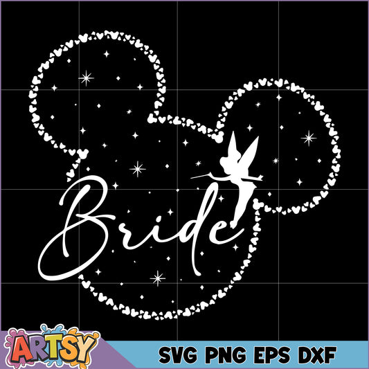 Disney Bride SVG Mickey Mouse Tinkerbell
