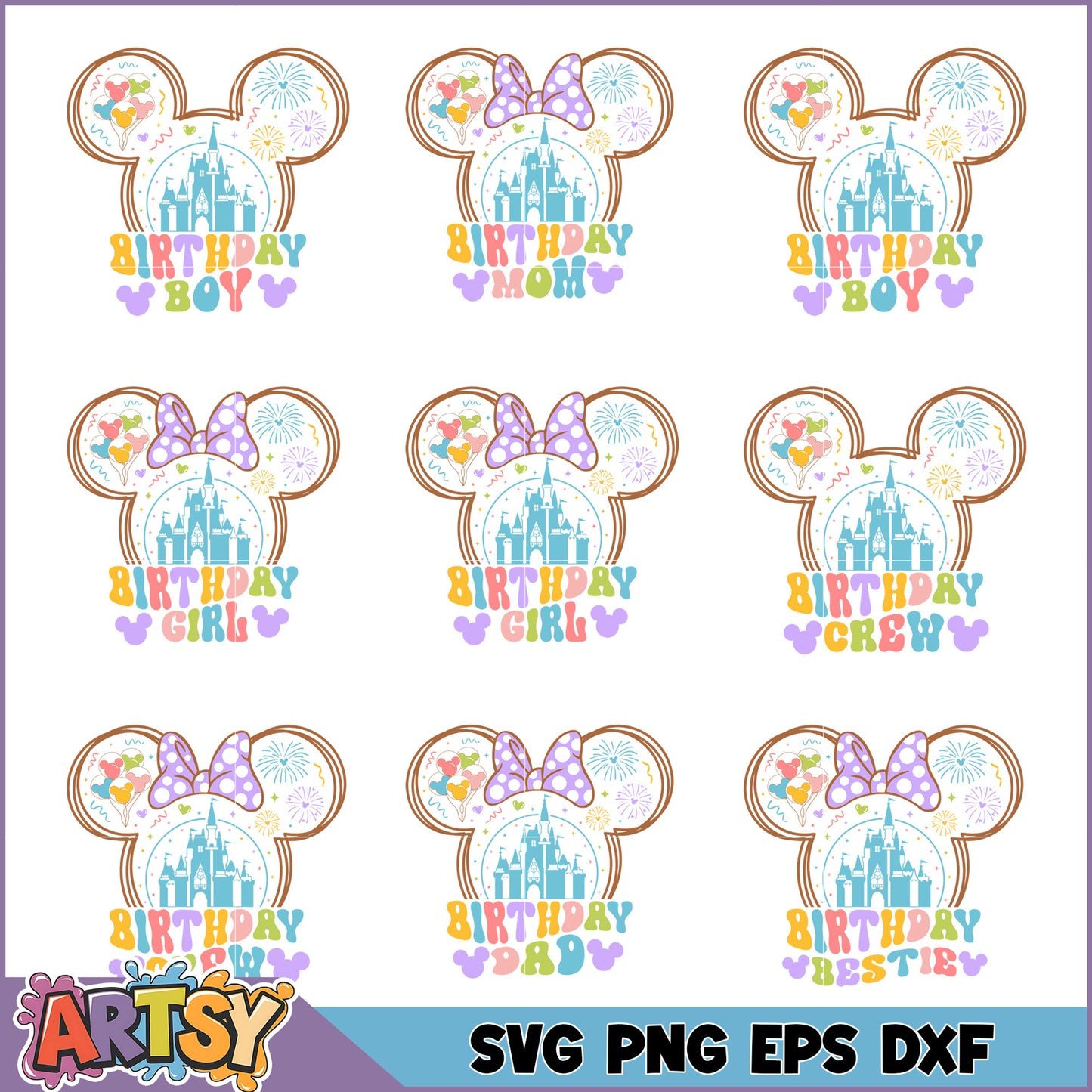 Disney Castle Birthday SVG Bundle