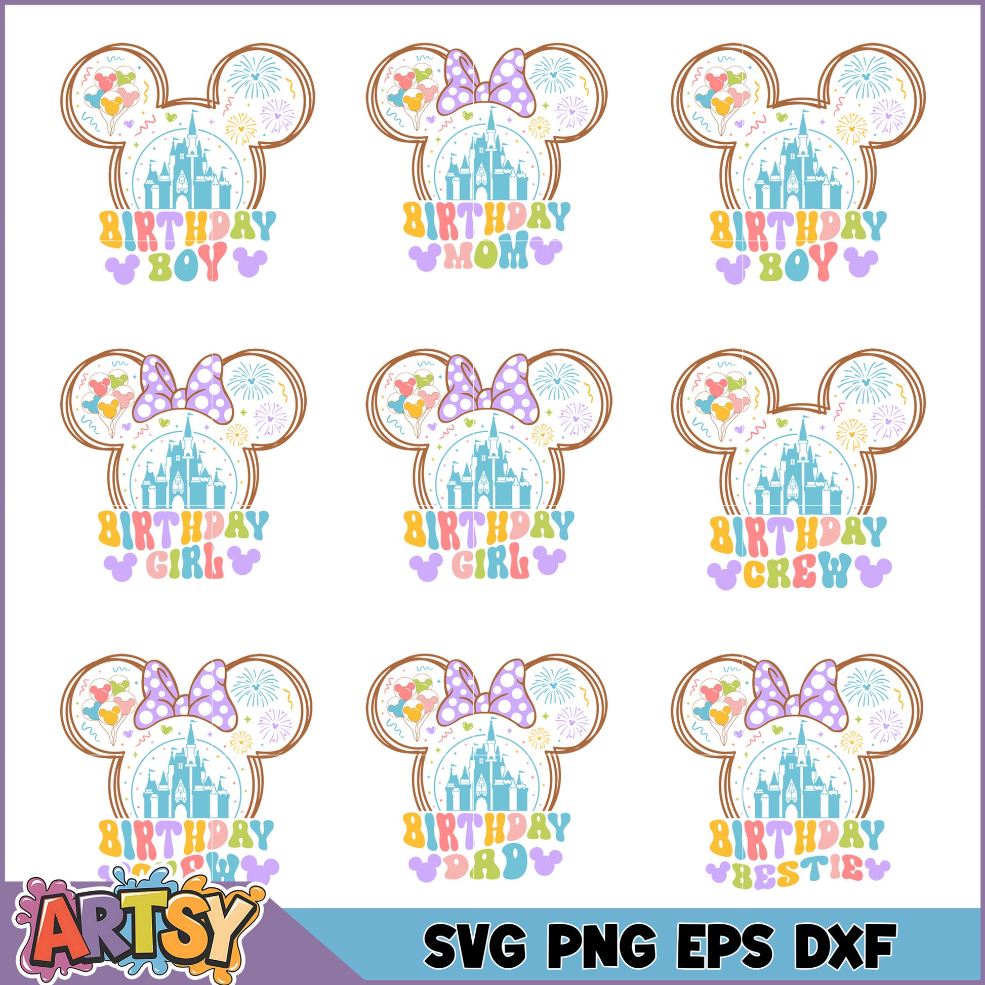 Disney Castle Birthday SVG Bundle