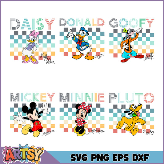 Disney Character SVG Bundle for Crafting and Design Use