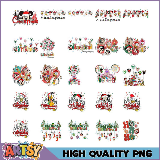 Disney Christmas PNG Bundle High-Quality Images