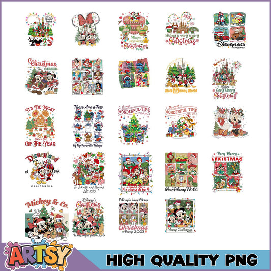 Disney Christmas PNG Bundle High Quality Designs