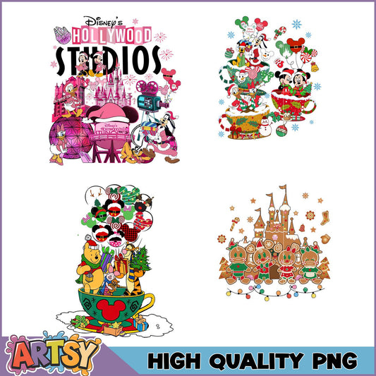 Disney Christmas PNG Bundle Hollywood Studios Designs