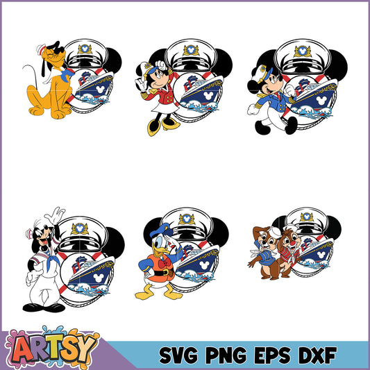Disney Cruise SVG Bundle Mickey, Minnie, & Friends