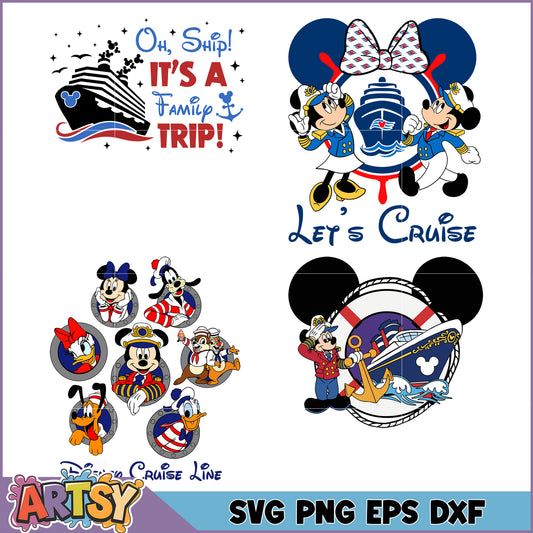 Disney Cruise SVG Bundle PNG EPS DXF