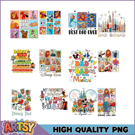 Disney Dad PNG Bundle High Quality Images