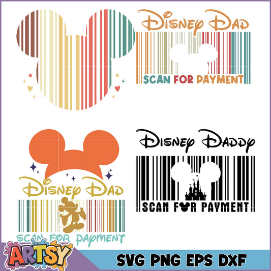 Disney Dad SVG Bundle with Mickey Mouse Designs for Creative Projects