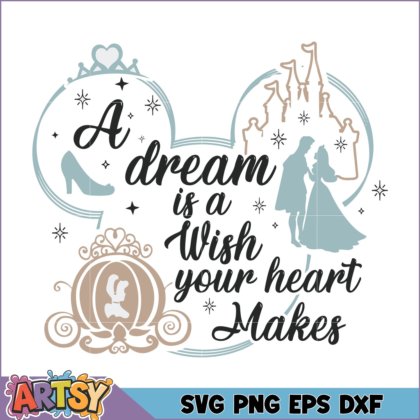 Disney Dream Wish Heart SVG Cut File
