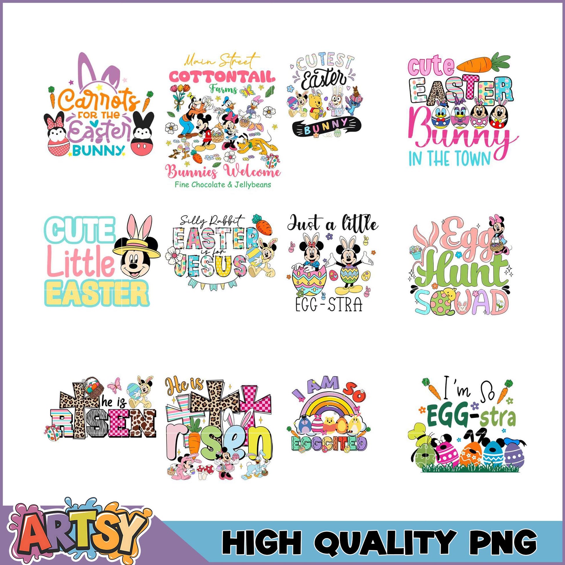 Disney Easter PNG Bundle Cute Designs