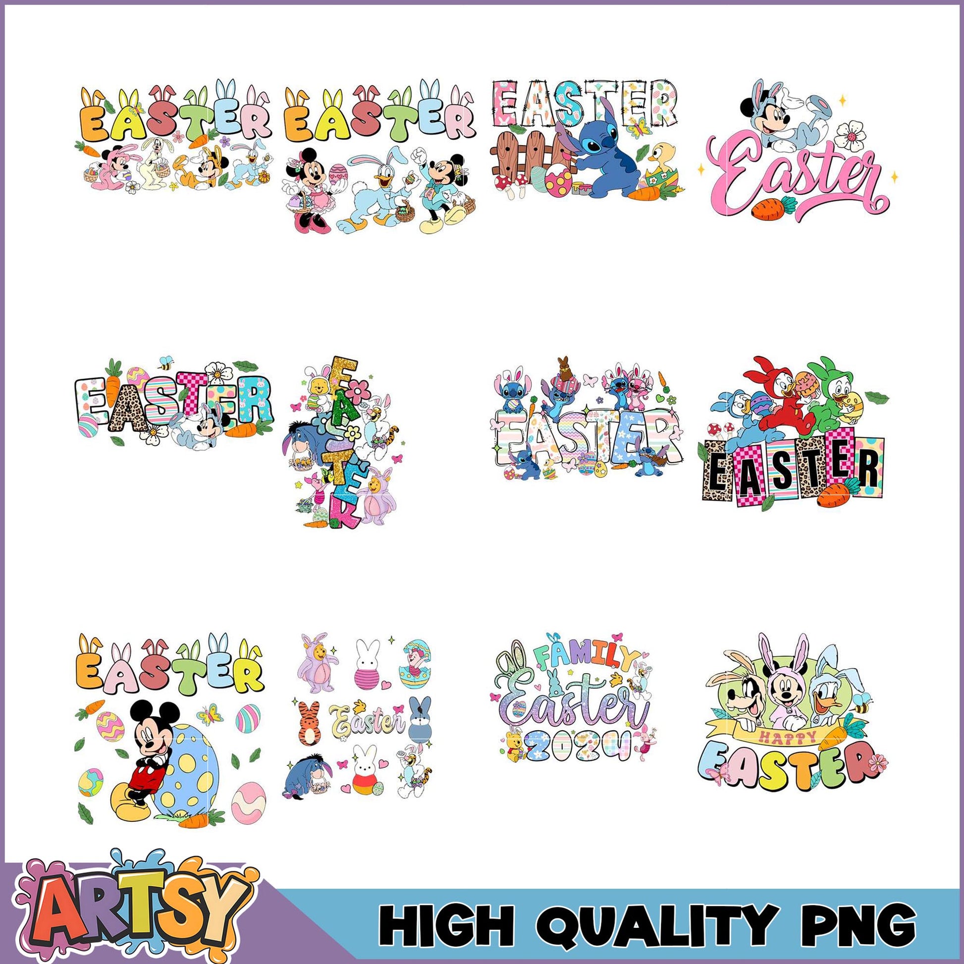 Disney Easter PNG Bundle High-Quality Designs