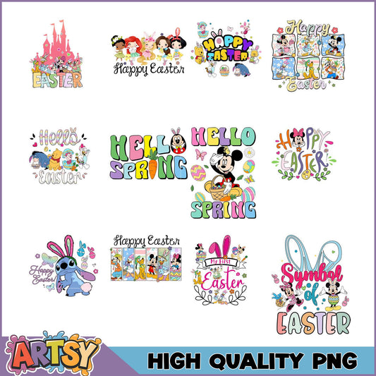 Disney Easter PNG Bundle High-Quality Images