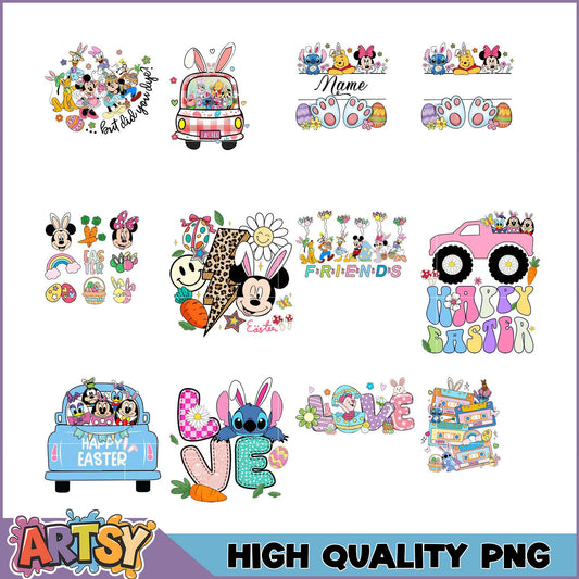 Disney Easter PNG Bundle High Quality Designs