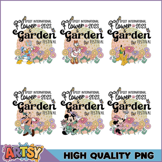 Disney Epcot Flower Garden Festival 2023 PNG Bundle