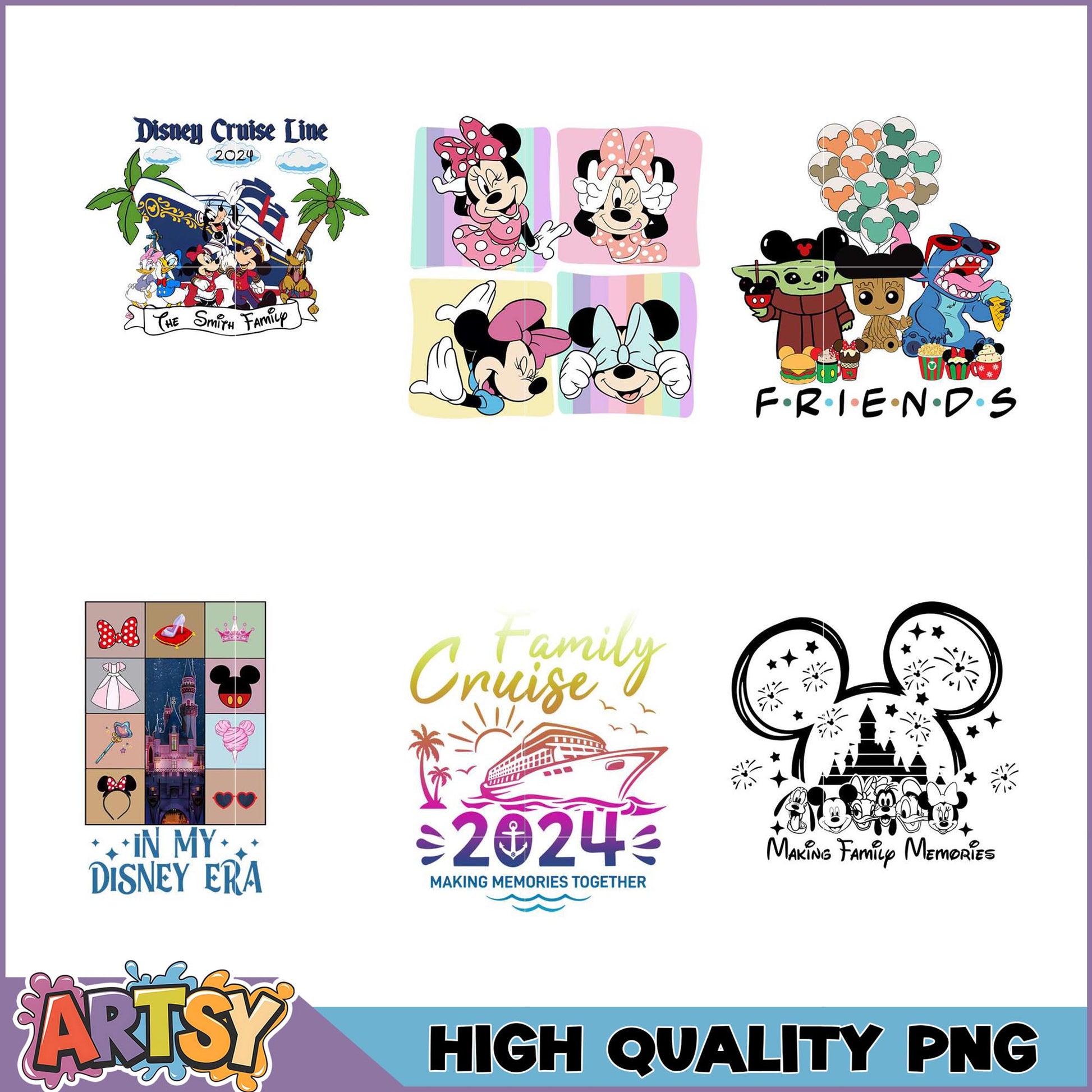 Disney Family Cruise 2024 PNG Bundle