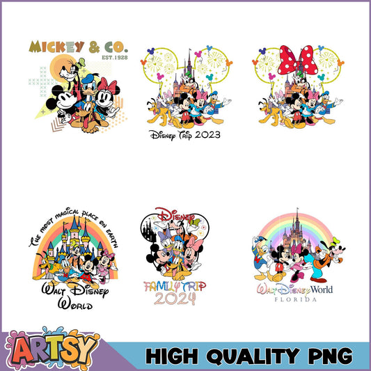 Disney Family PNG Bundle Mickey Mouse High Quality Images