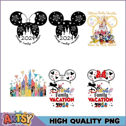 Disney Family Vacation 2024 PNG Bundle