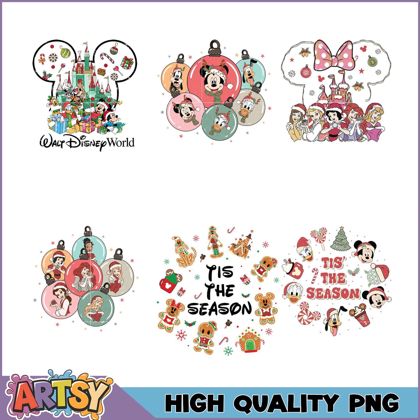 Disney Holiday PNG Bundle for Crafts and Decor Ideas