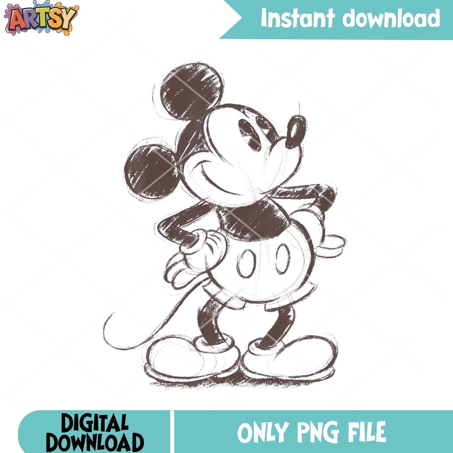 Disney Mickey And Friends Mickey Mouse Sketch png, disney movies png