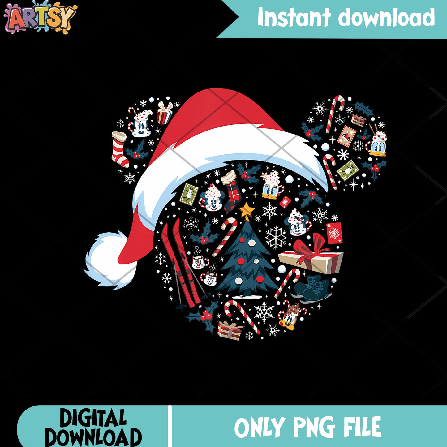 Disney Mickey Mouse Winter Lodge png, christmas tree png, mickey png