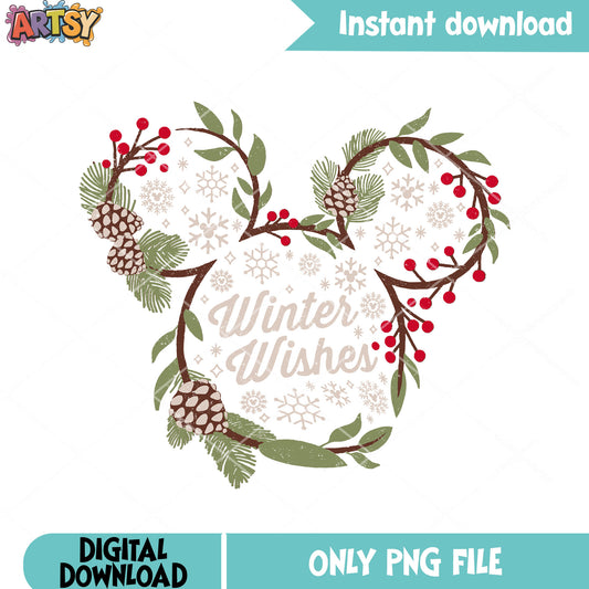 Disney Mickey Mouse Winter Wishes Vintage