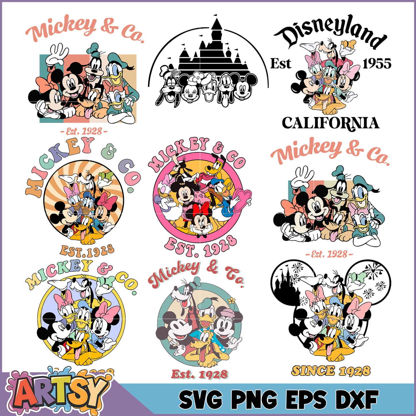 Disney Mickey and Friends SVG Bundle for Creative Projects Download