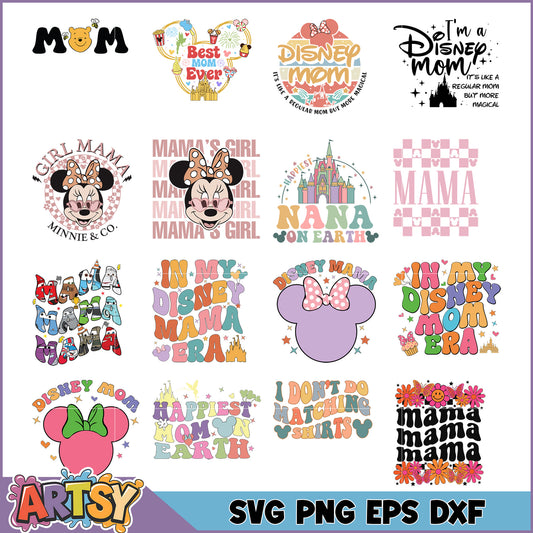 Disney Mom SVG Bundle 12 Designs