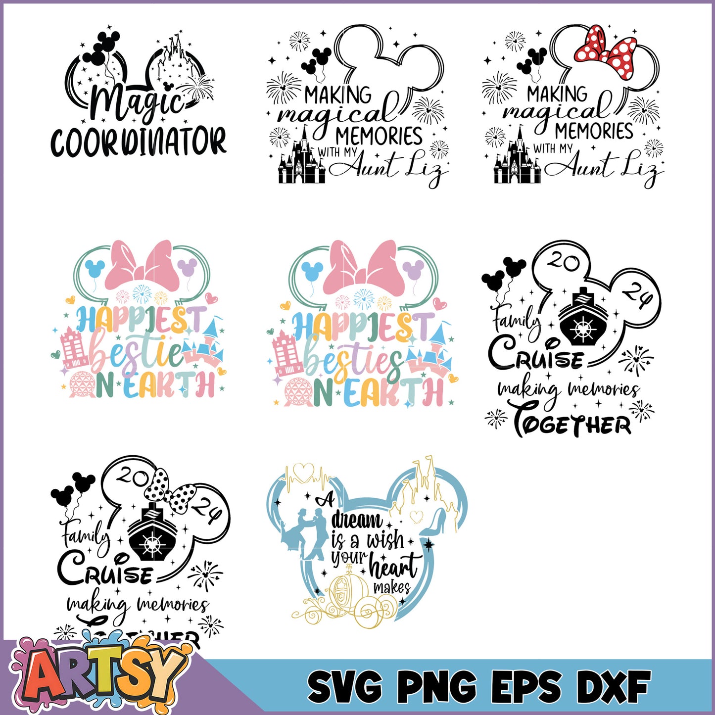 Disney Mouse Ears SVG Bundle Quotes & Designs
