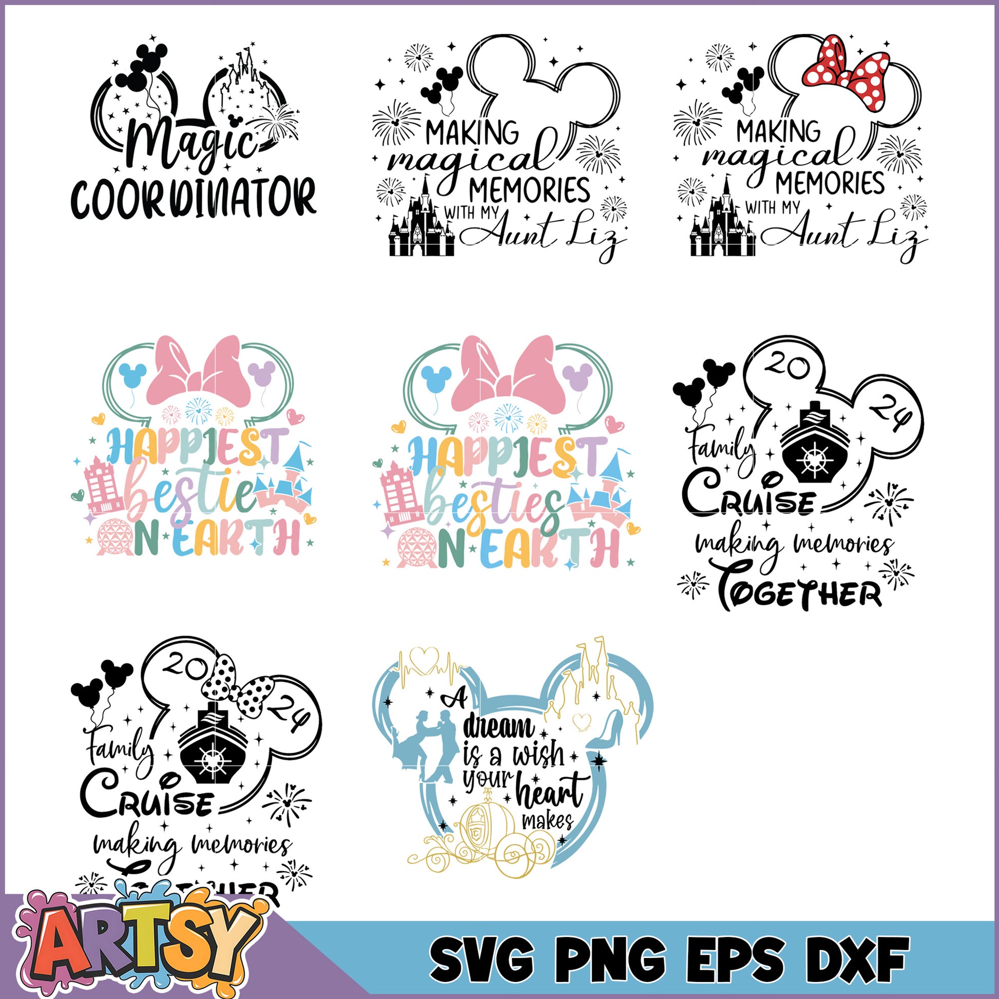 Disney Mouse Ears SVG Bundle Quotes & Designs