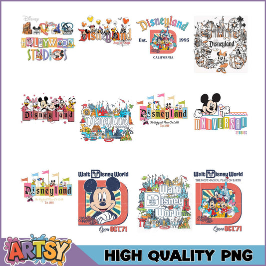 Disney Parks PNG Bundle High-Quality Images
