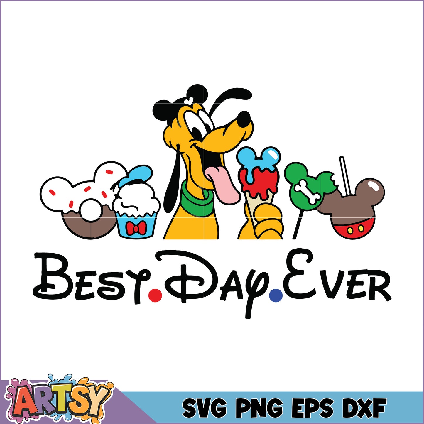 Disney Pluto Best Day Ever SVG