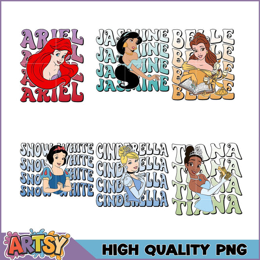 Disney Princess PNG Bundle High-Quality Images