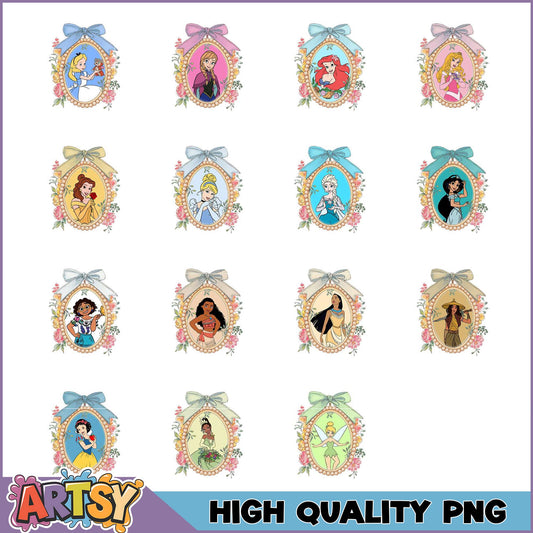 Disney Princess PNG Bundle High Quality Digital Artwork