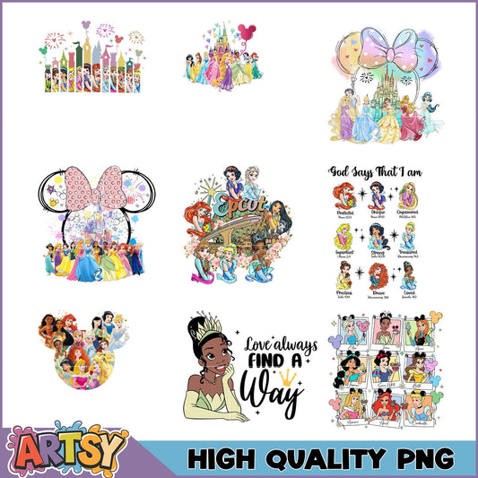 Disney Princess PNG Bundle High Quality Images