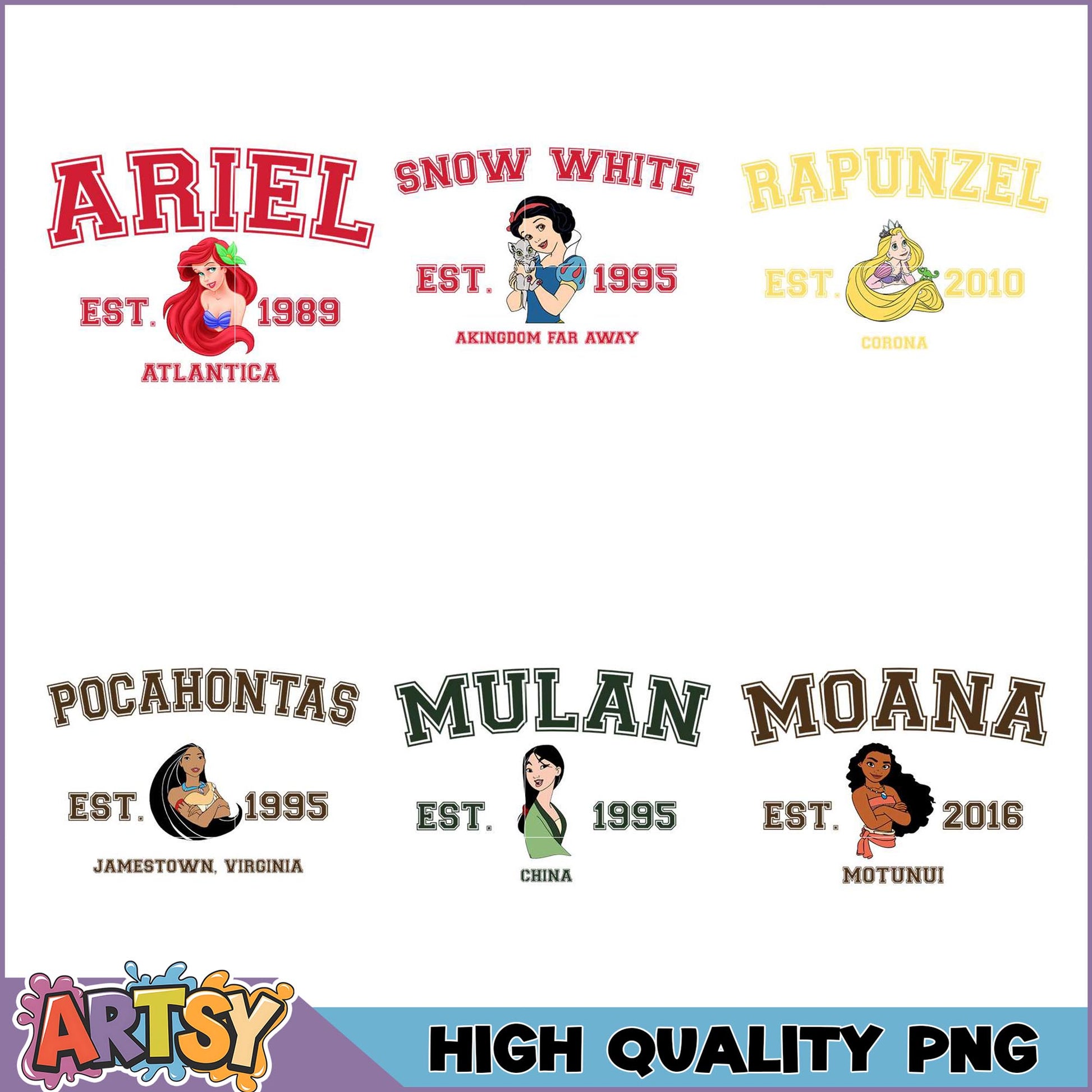Disney Princess Png Bundle Designs for Creative Projects